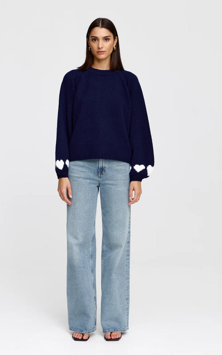 Cherie Hearts Knit | Midnight