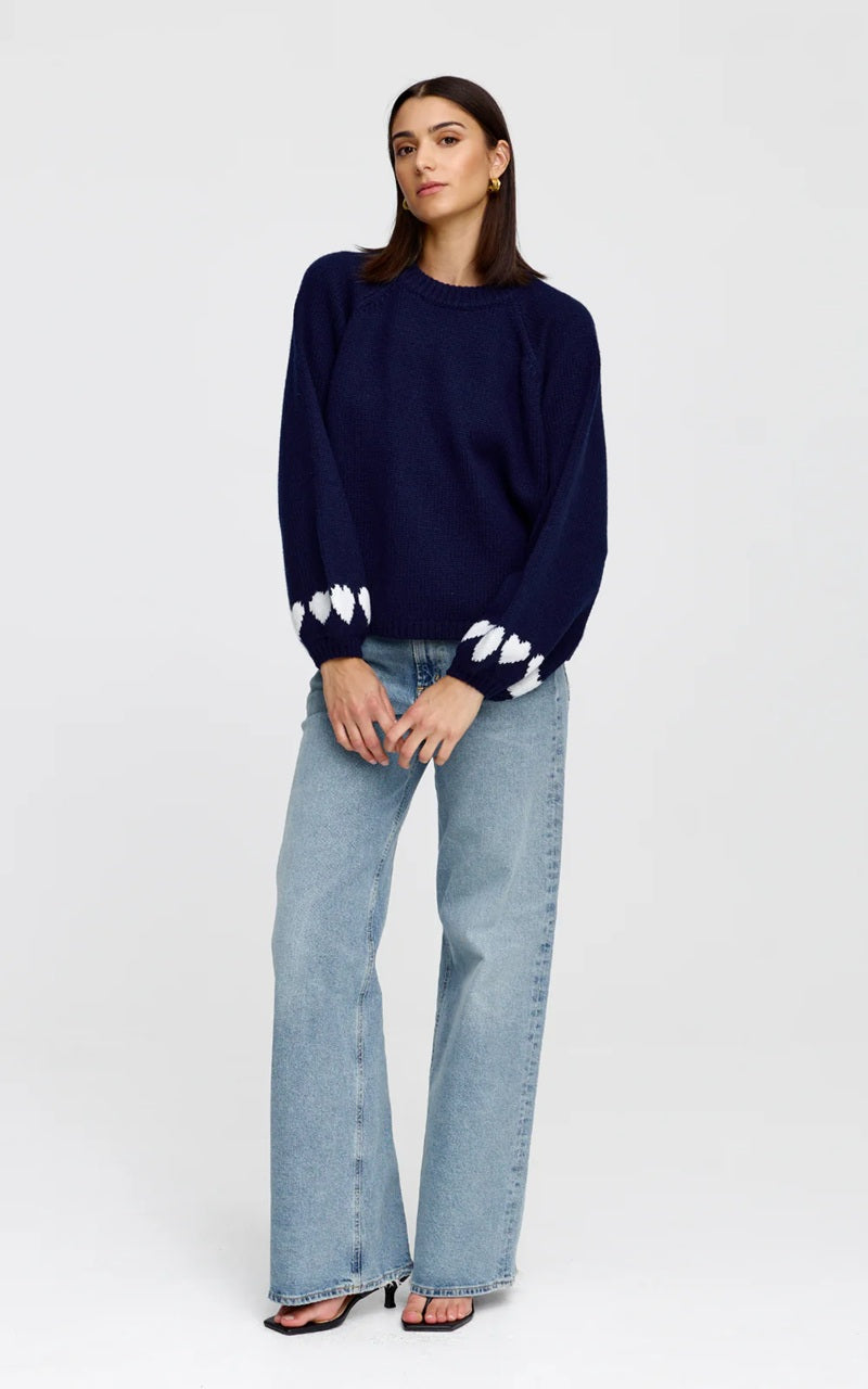 Cherie Hearts Knit | Midnight