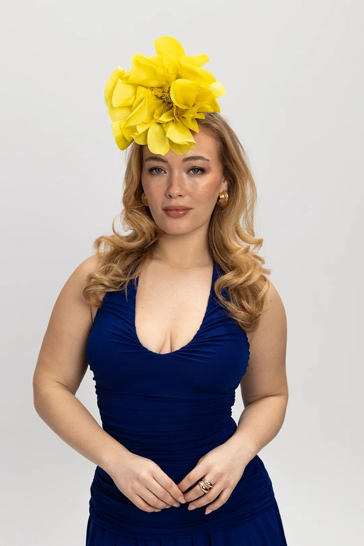 Cindy Fascinator | Yellow