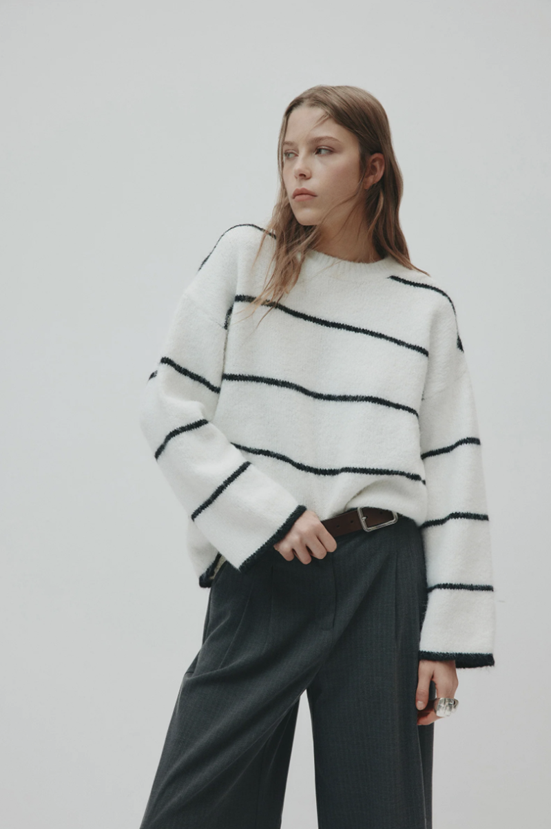 Colter Knit | Black Stripe