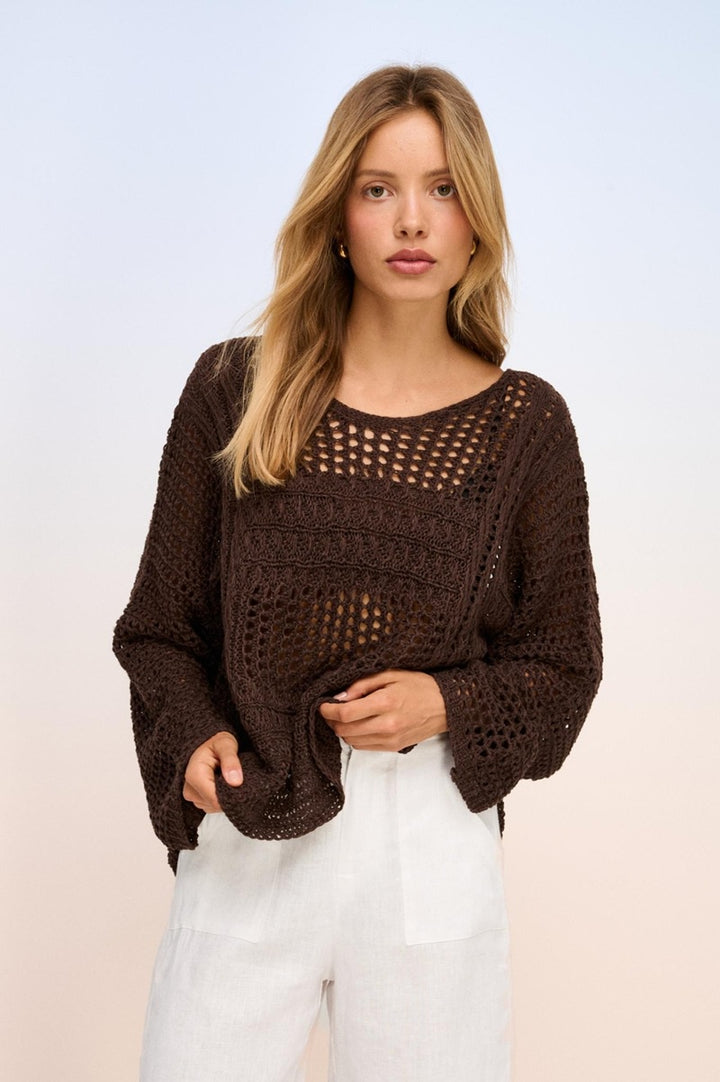 Crochet Sweater | Chocolate