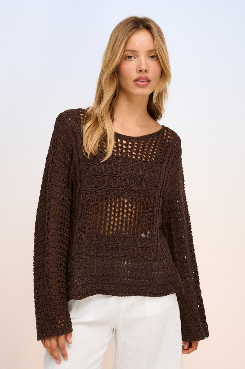 Crochet Sweater | Chocolate