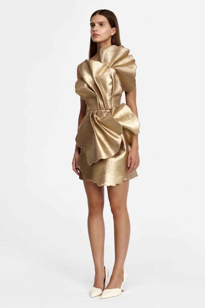 Oakenzale Mini Dress | Gold