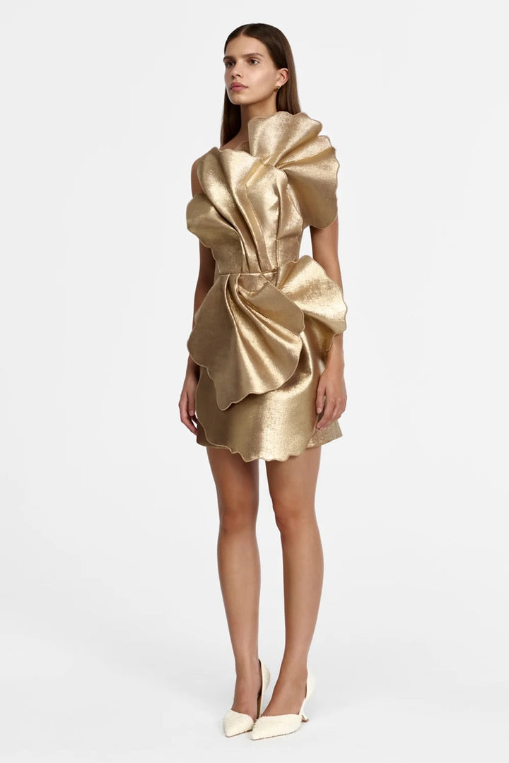 Oakenzale Mini Dress | Gold