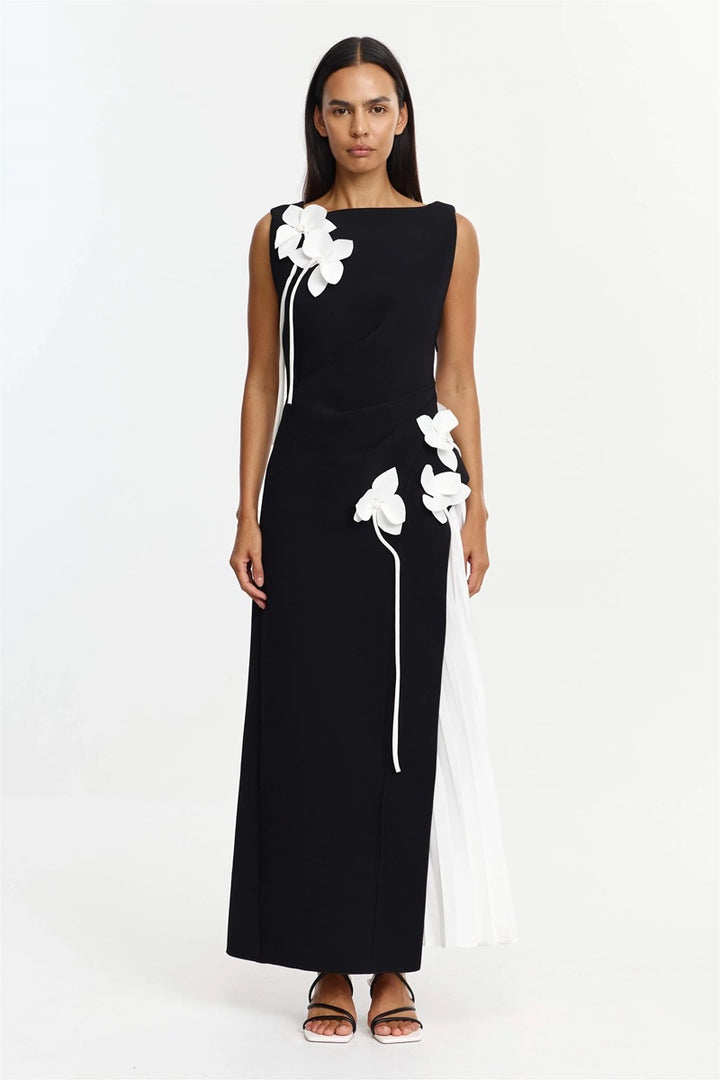Limisi Maxi Dress | Black & Ivory