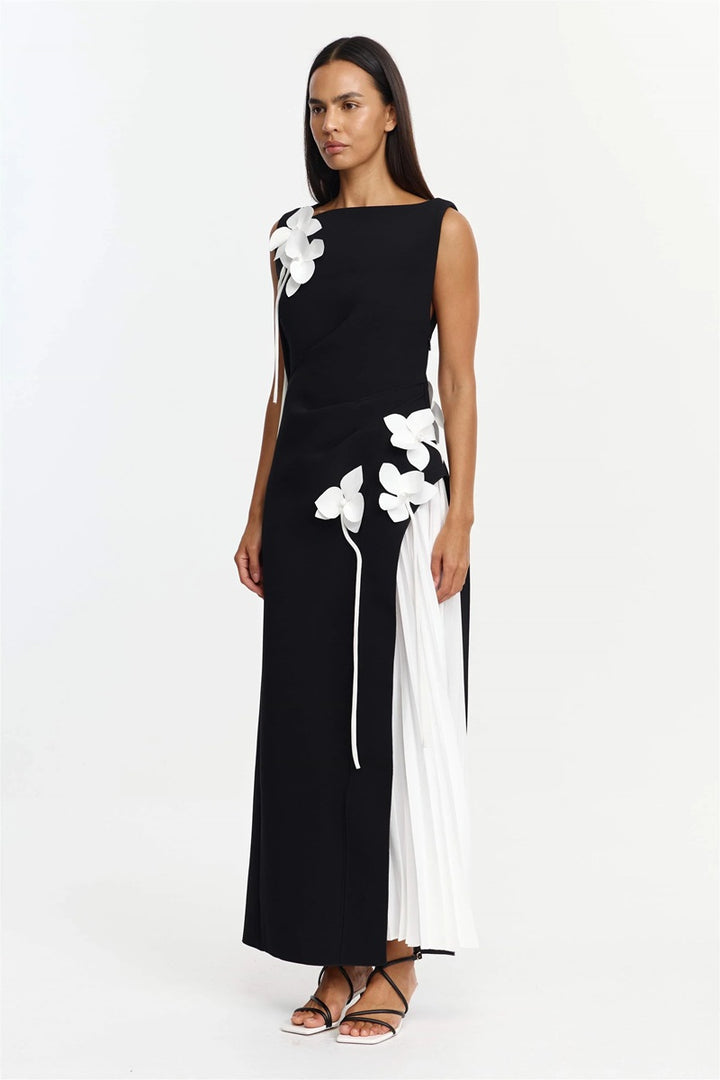 Limisi Maxi Dress | Black & Ivory