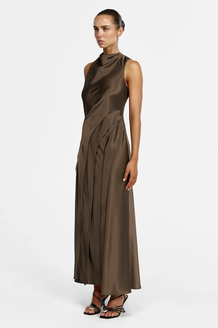 Lecha Maxi Dress | Sepia