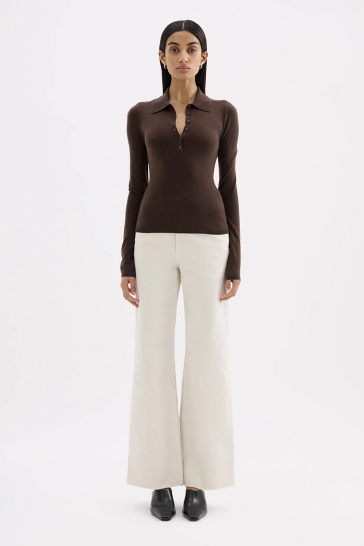 Danica Merino Blend Knit Top | Chocolate