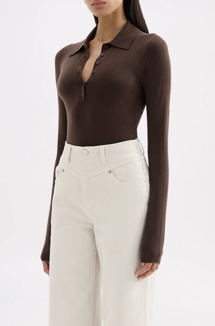 Danica Merino Blend Knit Top | Chocolate