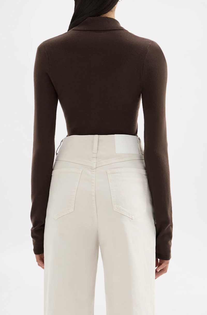Danica Merino Blend Knit Top | Chocolate