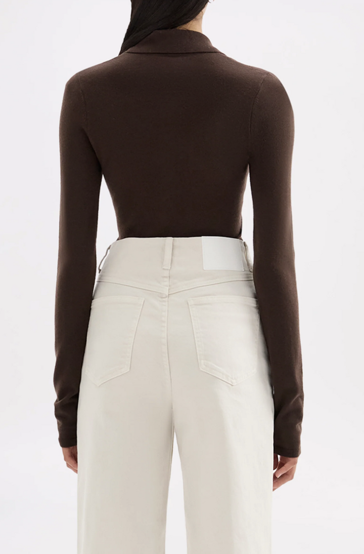 Danica Merino Blend Knit Top | Chocolate