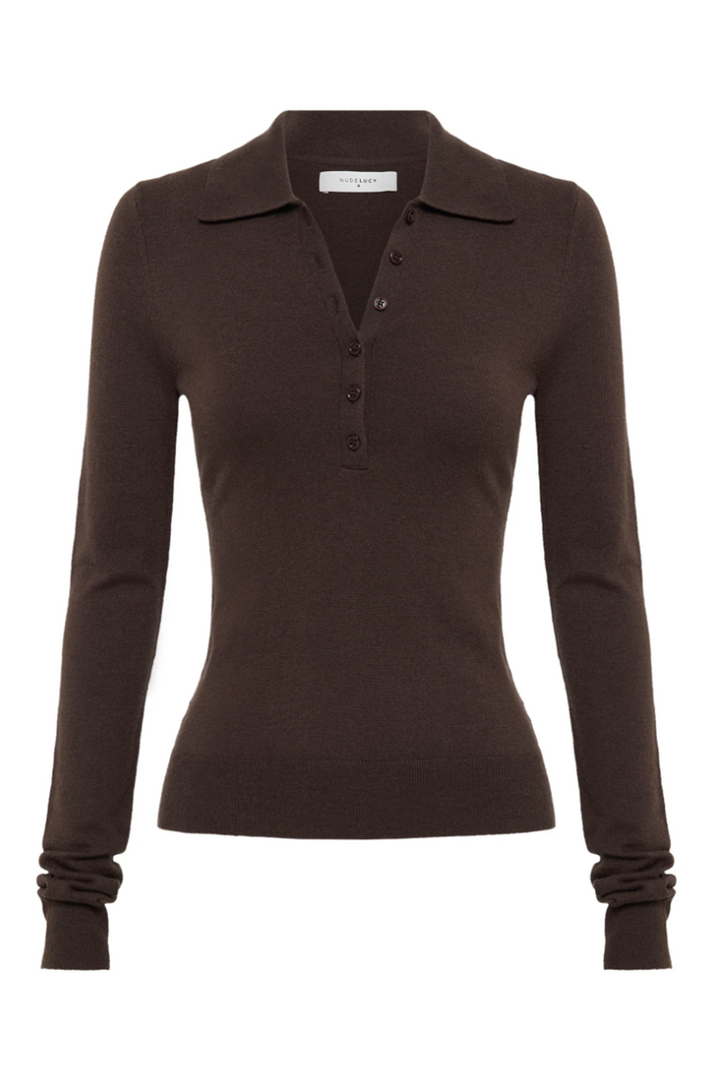 Danica Merino Blend Knit Top | Chocolate