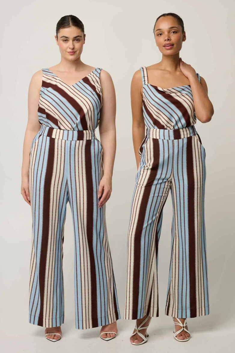 Delray Reversible Cupro V- Neck Cami| Iridescent Stripe