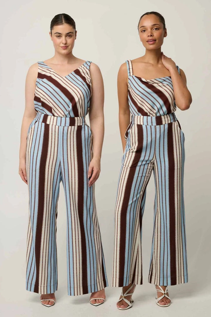 Delray Reversible Cupro V- Neck Cami| Iridescent Stripe