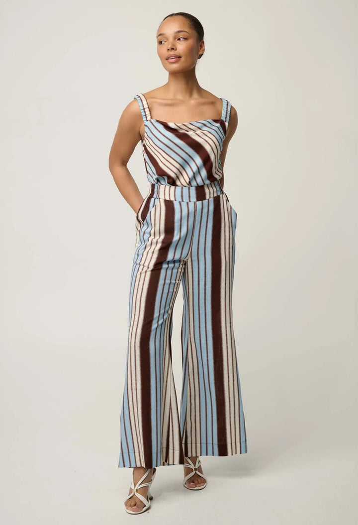 Delray Reversible Cupro V- Neck Cami| Iridescent Stripe