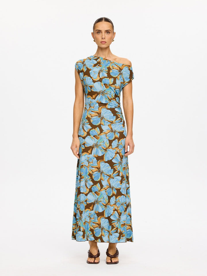 Nieve Jersey Maxi Dress | Blue