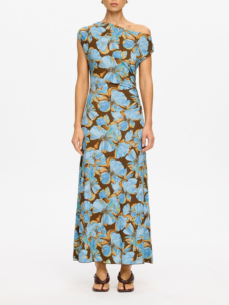 Nieve Jersey Maxi Dress | Blue