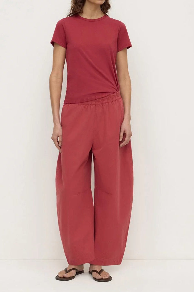 Elaine Washed Cotton Pant | Raisin