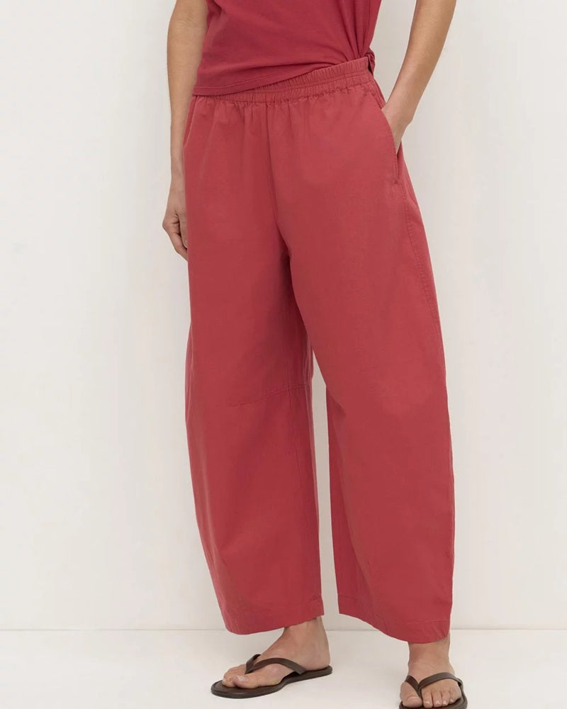 Elaine Washed Cotton Pant | Raisin