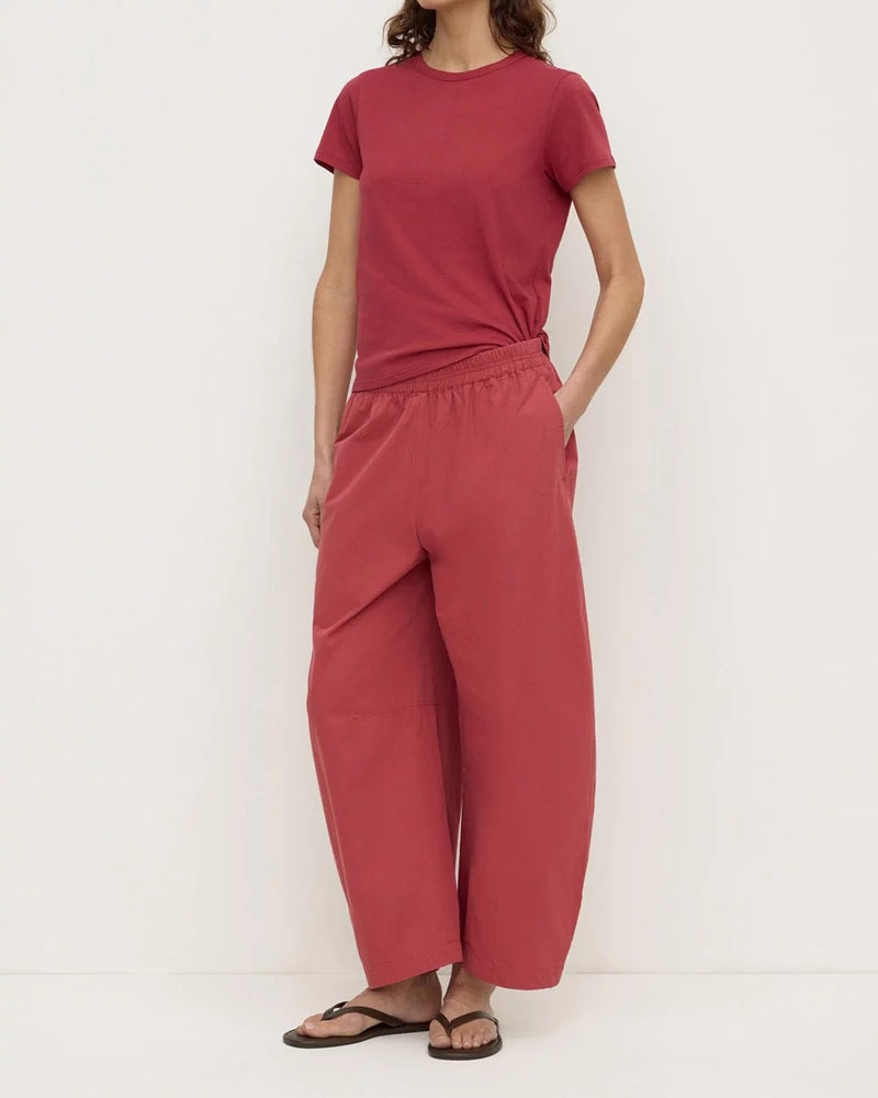 Elaine Washed Cotton Pant | Raisin