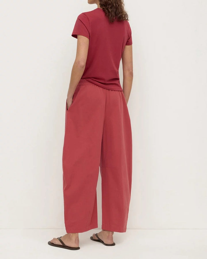 Elaine Washed Cotton Pant | Raisin
