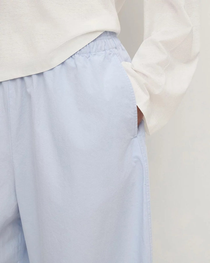 Elaine Washed Cotton Pant | Powder Blue