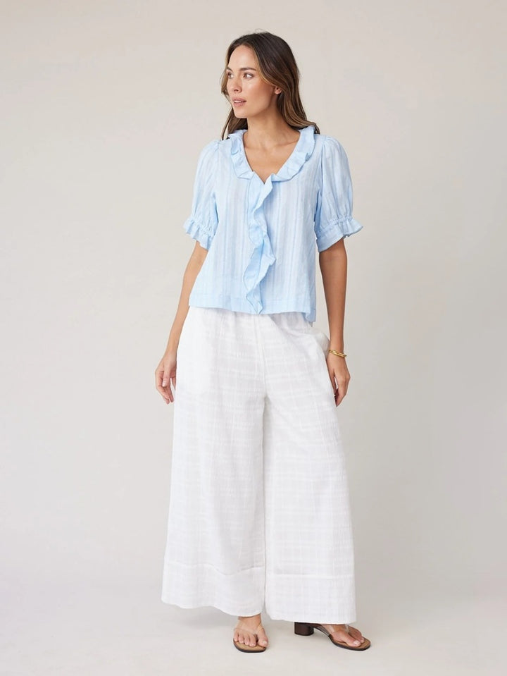Flounce Blouse | Sky