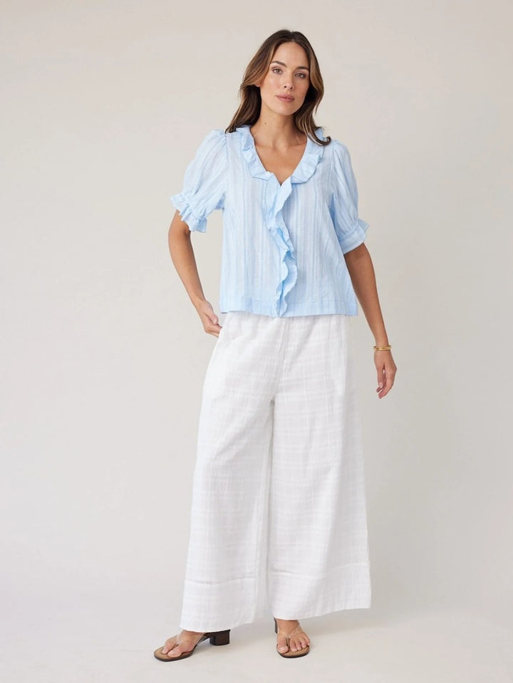 Flounce Blouse | Sky
