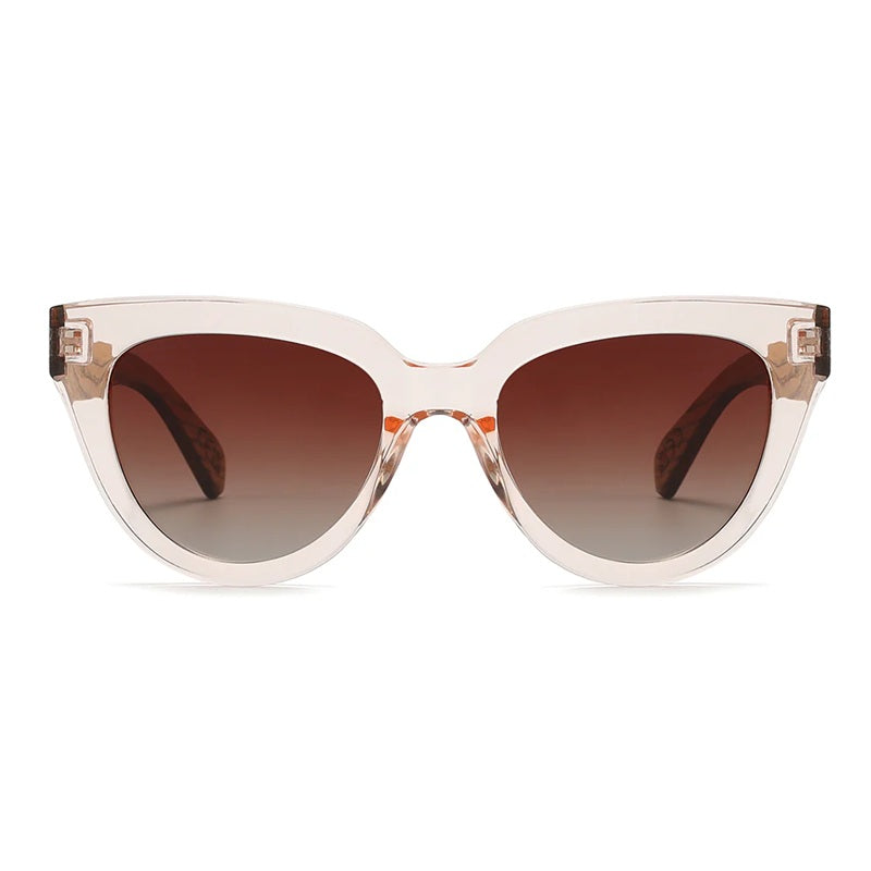 Flutter Blush Sunglasses | Brown Lens Walnut Arms