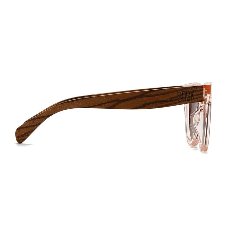 Flutter Blush Sunglasses | Brown Lens Walnut Arms