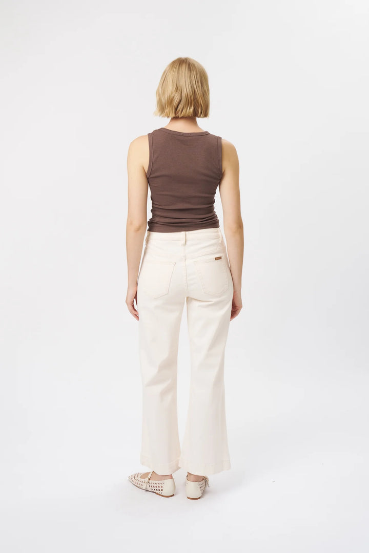Freya Jean Scallop Pocket | Ecru