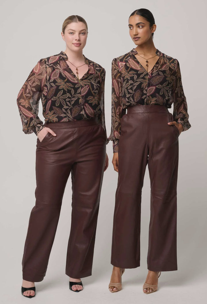 Freya Sheer Viscose Blouse | Dark Tropique