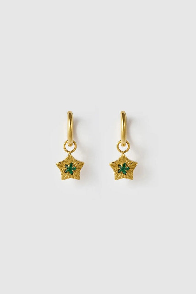 Goldie Earrings | Emerald