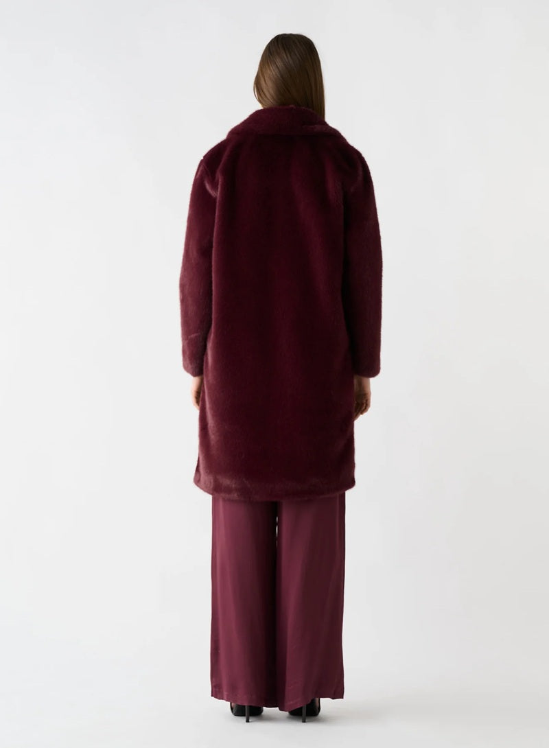 Harmony Fur Coat | Wine