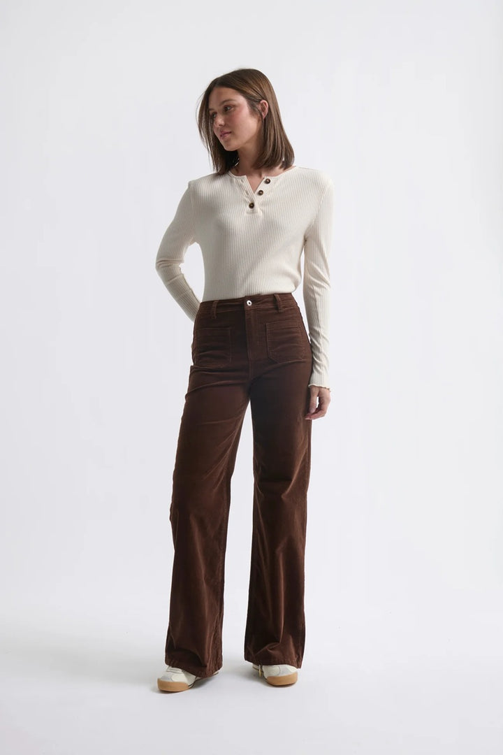 Harper Velvet Jean | Chocolate