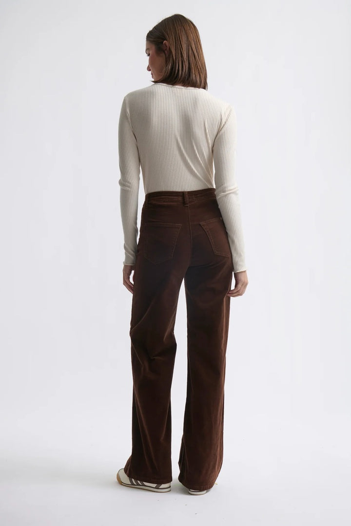 Harper Velvet Jean | Chocolate