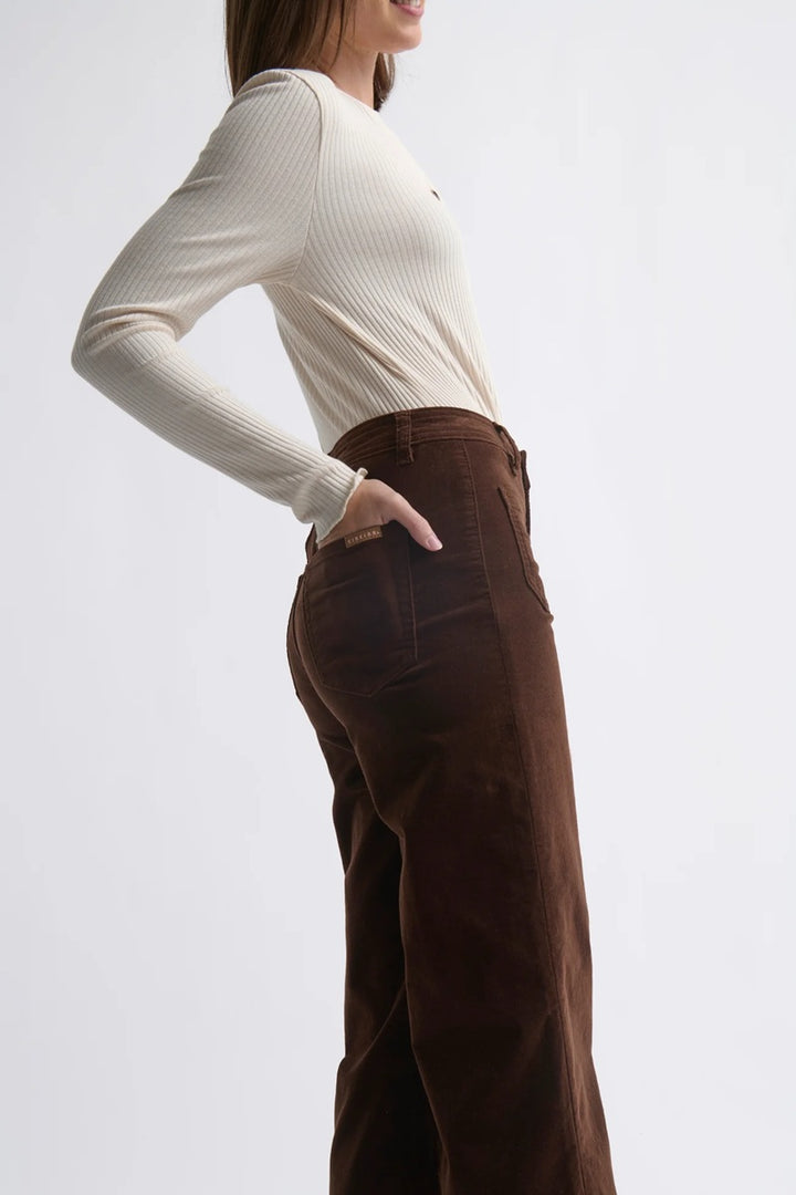 Harper Velvet Jean | Chocolate