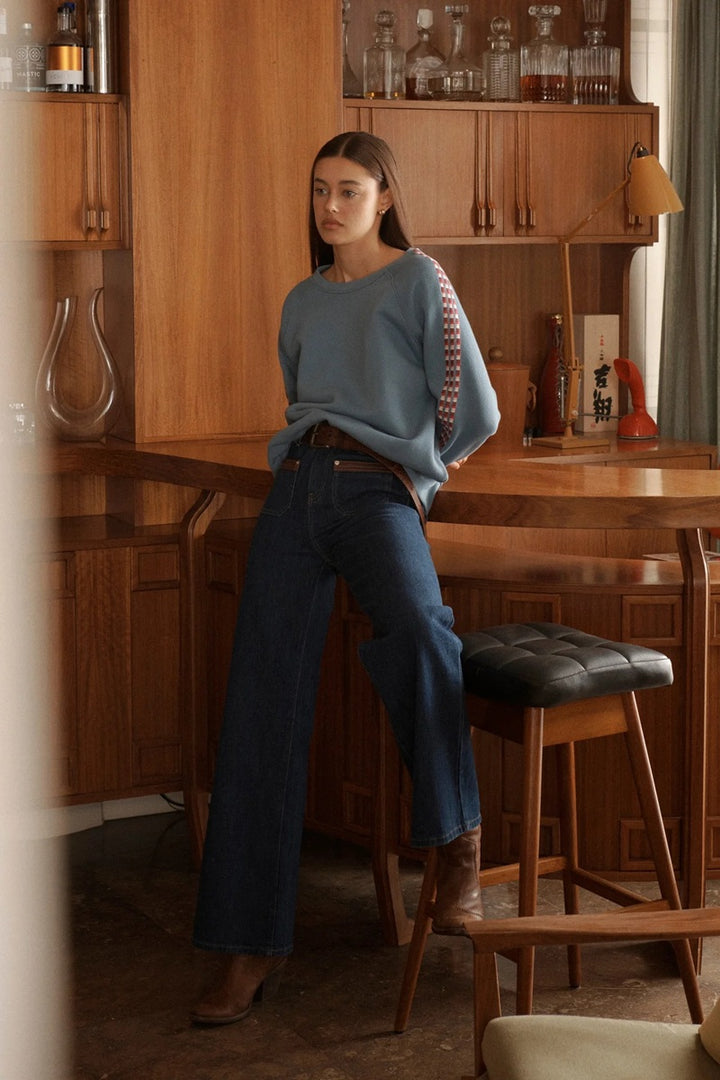 Harper Jean  Leather Pocket | Palisade Blue