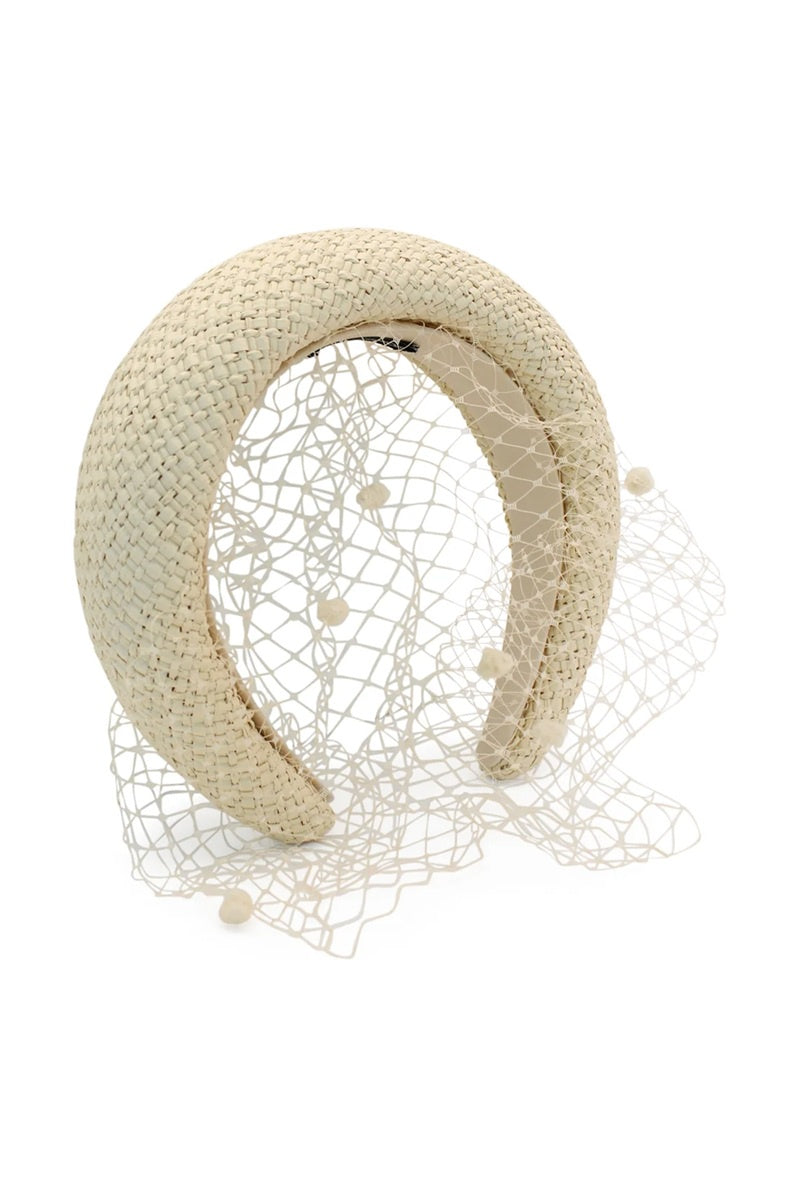 Hedleigh Veil Headpiece | Natural Beige