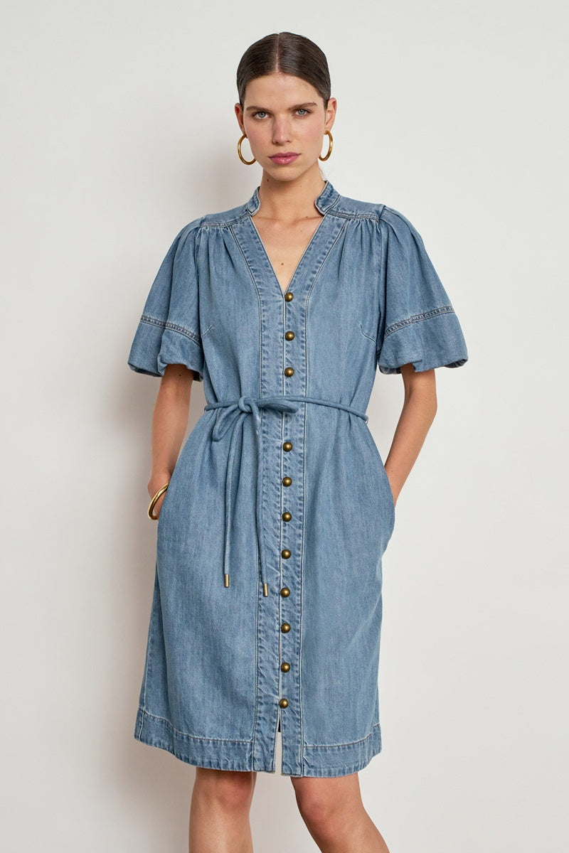 Honor Dress | Mid Wash Denim