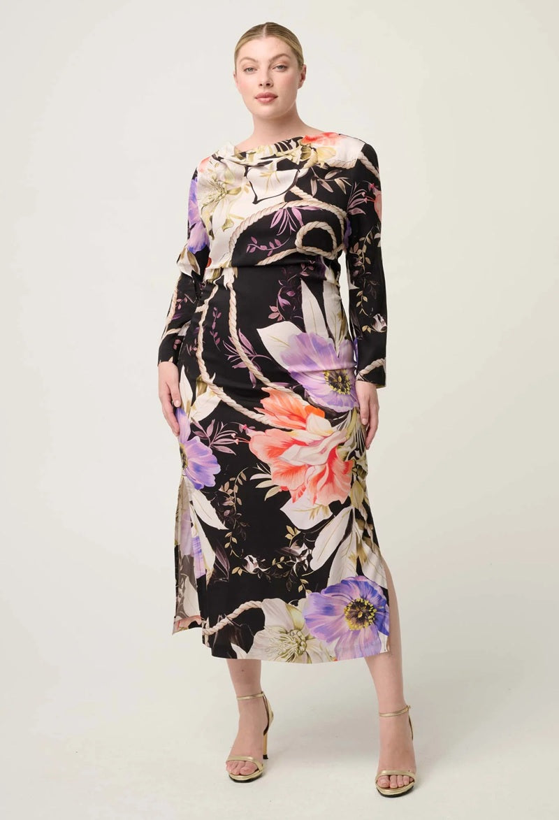 Jayden Cupro Viscose Stretch Dress | Tangled Blossom