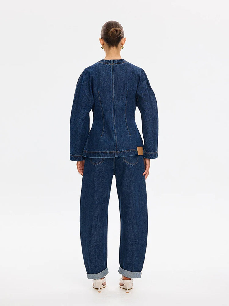 Jessica Denim Barrel Jacket | Dark Stonewash
