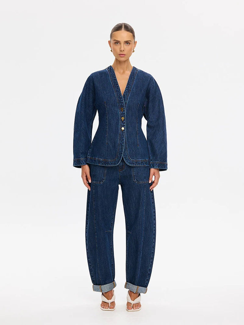 Jessica Denim Barrel Jacket | Dark Stonewash