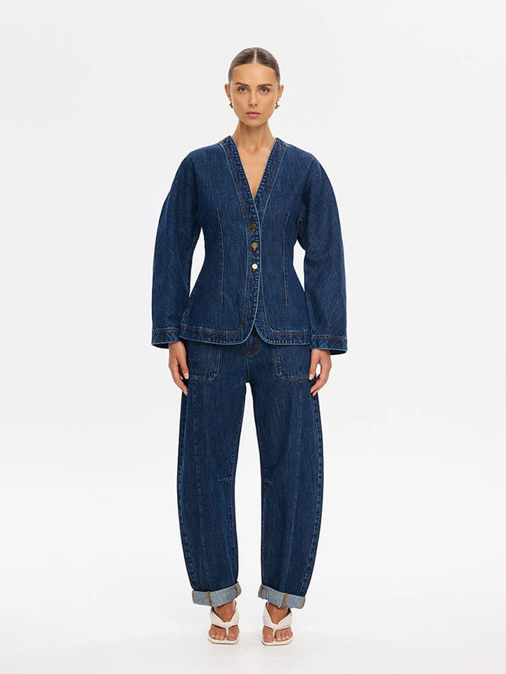 Jessica Denim Barrel Jacket | Dark Stonewash