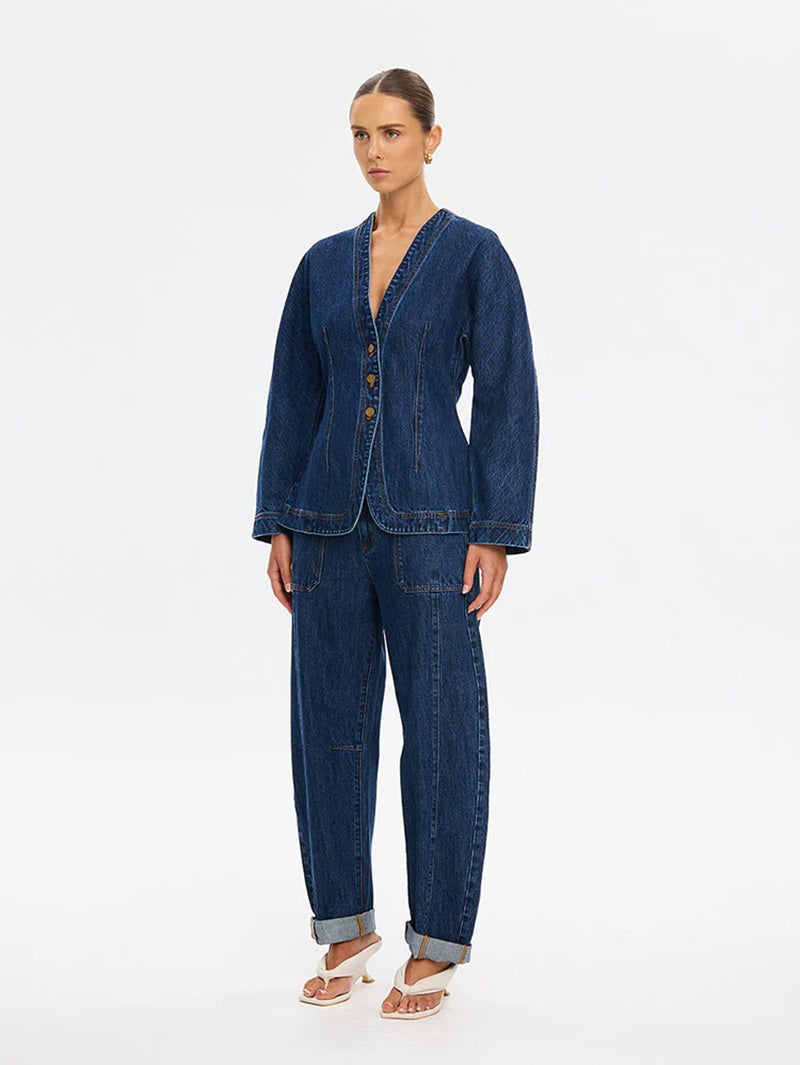 Jessica Denim Barrel Jacket | Dark Stonewash