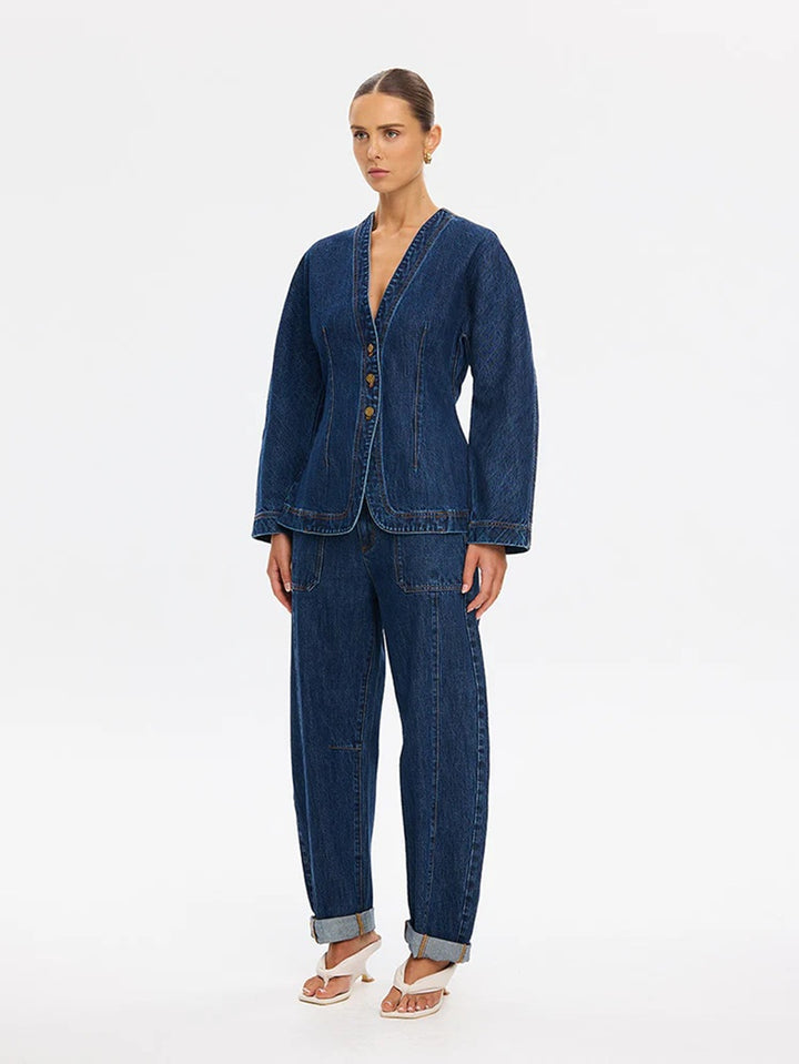 Jessica Denim Barrel Jacket | Dark Stonewash