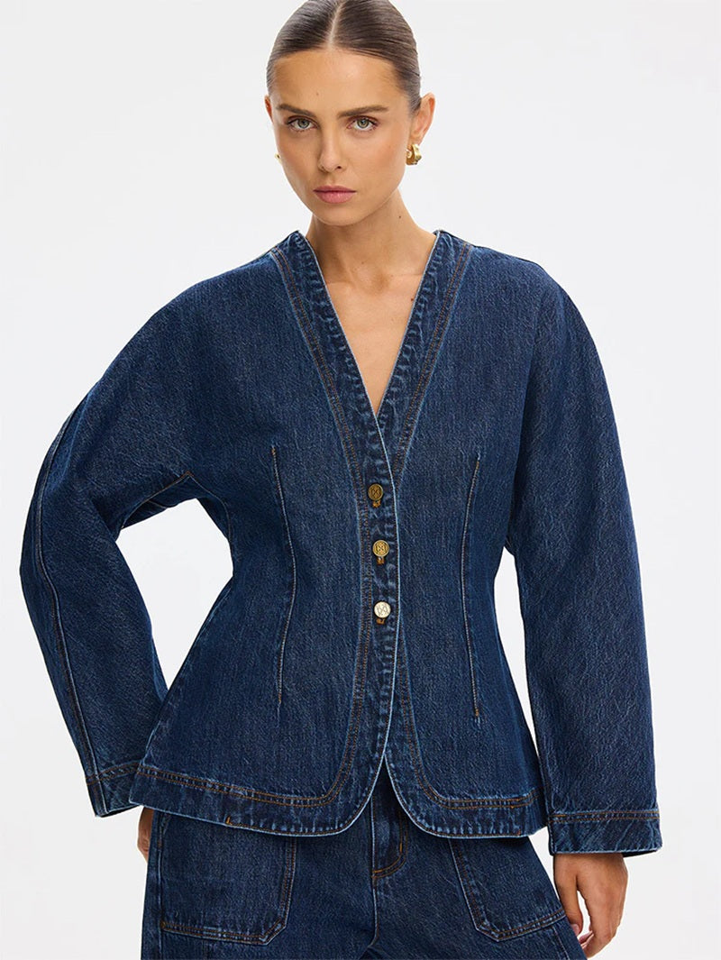 Jessica Denim Barrel Jacket | Dark Stonewash
