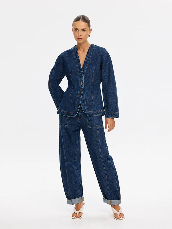 Jessica Denim Barrel Jacket | Dark Stonewash