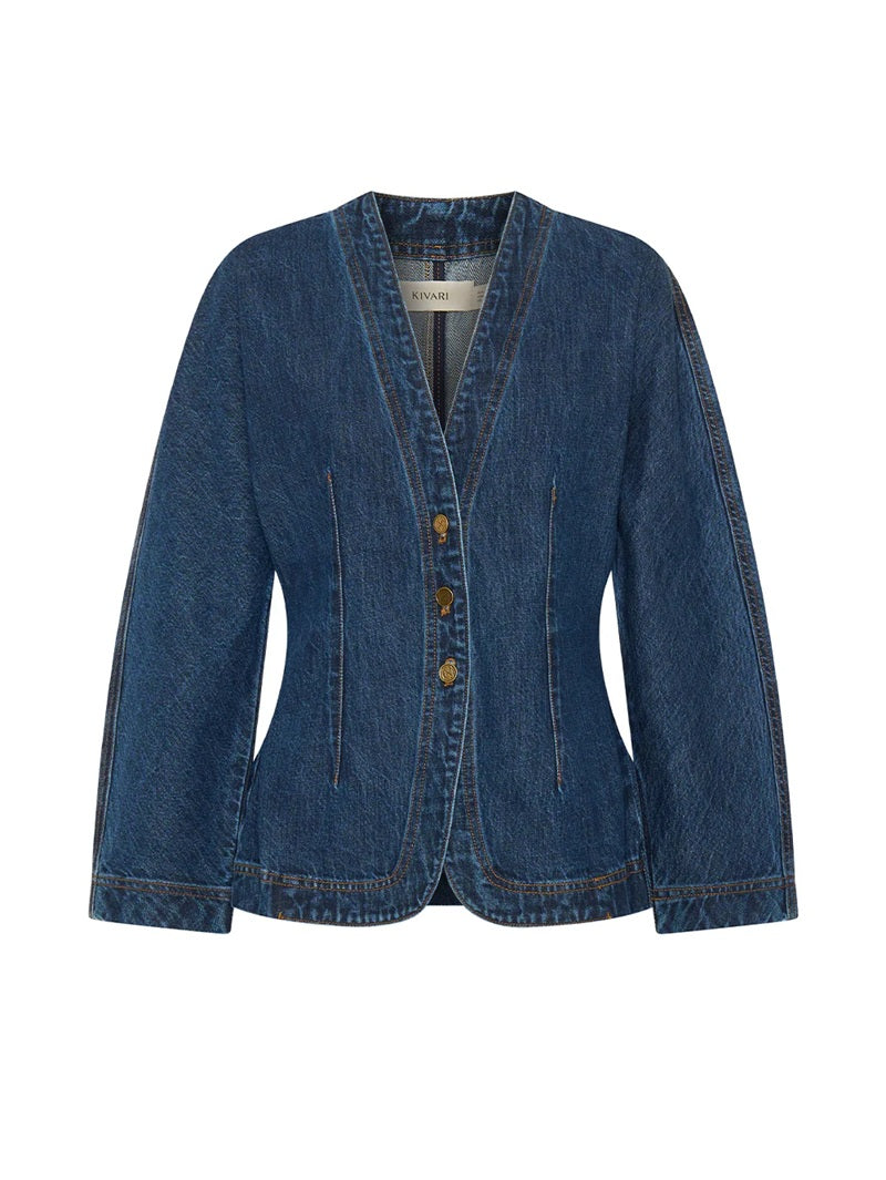 Jessica Denim Barrel Jacket | Dark Stonewash