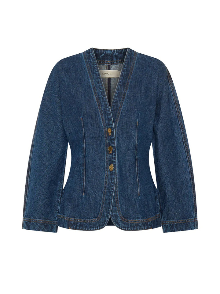 Jessica Denim Barrel Jacket | Dark Stonewash